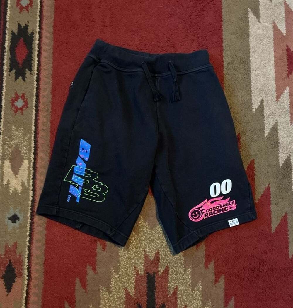 BAIT Goodsmile Racing Shorts Size Small Black Sweatshorts